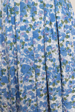 50s Blue Rose Print Dress