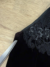 90s Black Velvet Party Dress