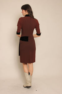 40s Asymmetric Velvet Dress