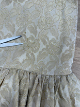 60s Gold Brocade Bombshell Dress