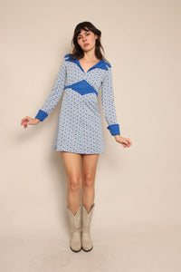 70s Butterfly Collar Dress