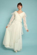 70s Asymmetric Chiffon Grecian Dress