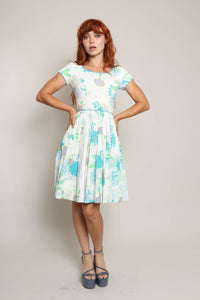 50s Floral Cotton Dress