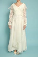 70s Asymmetric Chiffon Grecian Dress
