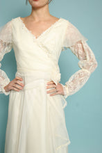 70s Asymmetric Chiffon Grecian Dress