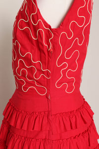 50s Tiered Ruffle Cotton Dress