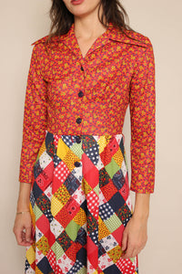 70s Mod Patchwork Dress