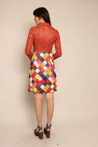 70s Mod Patchwork Dress