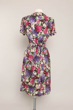 40s Floral Jersey Knit Dress