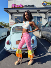 70s Colorful Tiered Bell Bottoms