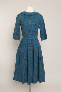 50s Houndstooth Knit Dress