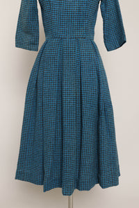 50s Houndstooth Knit Dress