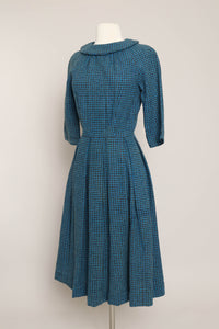 50s Houndstooth Knit Dress