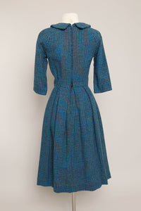 50s Houndstooth Knit Dress