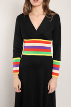 70s Rainbow Striped Dress