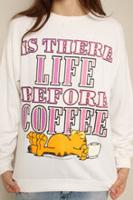 1980s Garfield Is There Life Before Coffee Sweatshirt