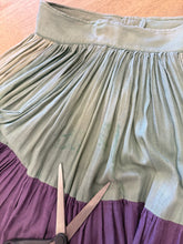 50s Color Block Gauze Cotton Skirt