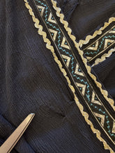 50s Black Gauze Patio Shirt