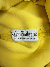 60s Salon Moderne Saks Fifth Ave Yellow Ruffle Chiffon Dress