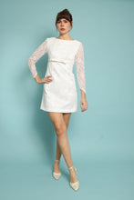 60s Floral Lace Wedding Mini Dress
