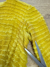 60s Salon Moderne Saks Fifth Ave Yellow Ruffle Chiffon Dress