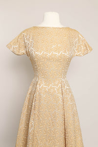 50s Pinhweel Brocade Dress