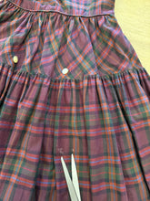 50s Plaid Dress With Collar