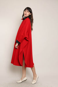 80s Red Batwing Coat