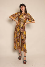 60s Slinky Floral Jumpsuit