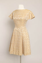 50s Pinhweel Brocade Dress