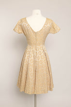 50s Pinhweel Brocade Dress