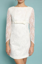 60s Floral Lace Wedding Mini Dress