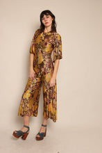 60s Slinky Floral Jumpsuit
