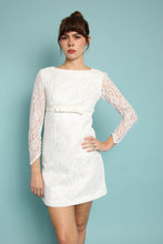 60s Floral Lace Wedding Mini Dress
