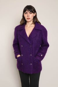 80s Purple Mohair Jacket