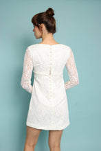 60s Floral Lace Wedding Mini Dress