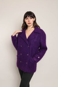 80s Purple Mohair Jacket