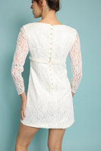 60s Floral Lace Wedding Mini Dress