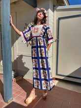 70s Patchwork Dress With Bonnet