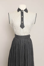 50s Contrast Grid Skirt Set