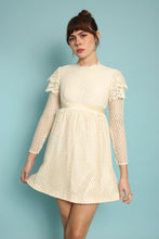60s Emma Domb Lace Babydoll Mini Dress
