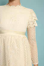60s Emma Domb Lace Babydoll Mini Dress