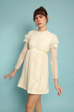 60s Emma Domb Lace Babydoll Mini Dress