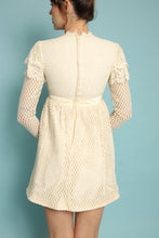 60s Emma Domb Lace Babydoll Mini Dress