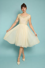 50s Sequined Chiffon Grecian Dress