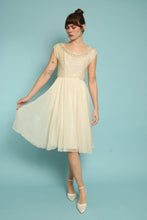 50s Sequined Chiffon Grecian Dress