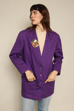 1980s Purple Sequined Circus Clown & Balloons Blazer