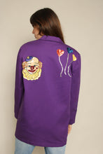 1980s Purple Sequined Circus Clown & Balloons Blazer