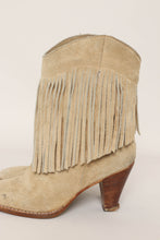 80s Suede Fringe Boots