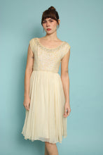 50s Sequined Chiffon Grecian Dress